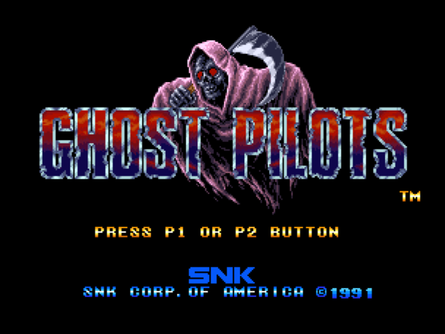 Ghost Pilots title screen for Neo Geo CD